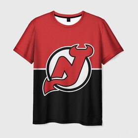 Мужская футболка 3D с принтом New Jersey Devils в Тюмени, 100% полиэфир | прямой крой, круглый вырез горловины, длина до линии бедер | devils | hockey | new jersey | new jersey devils | nhl | usa | девилз | нхл | нью джерси | нью джерси девилз | спорт | сша | хоккей | шайба