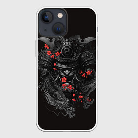 Чехол для iPhone 13 mini с принтом Самурай в Тюмени,  |  | восточный стиль | драконы | рога. | самурай | татуировки | япония