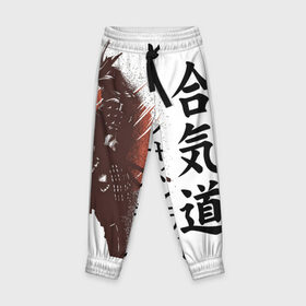 Детские брюки 3D с принтом Один в поле- воин в Тюмени, 100% полиэстер | манжеты по низу, эластичный пояс регулируется шнурком, по бокам два кармана без застежек, внутренняя часть кармана из мелкой сетки | воин | катана | китай | китайские знаки | меч | самурай | солнце | японские знаки