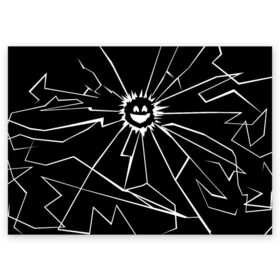 Поздравительная открытка с принтом ЧЕРНОЕ ЗЕРКАЛО в Тюмени, 100% бумага | плотность бумаги 280 г/м2, матовая, на обратной стороне линовка и место для марки
 | black mirror | черное зеркало
