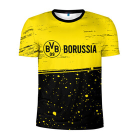 Мужская футболка 3D спортивная с принтом BORUSSIA / Боруссия в Тюмени, 100% полиэстер с улучшенными характеристиками | приталенный силуэт, круглая горловина, широкие плечи, сужается к линии бедра | borussia | club | dortmund | footbal | logo | боруссия | дортмунд | знак | клуб | логотип | логотипы | символ | символы | форма | футбол | футбольная | футбольный