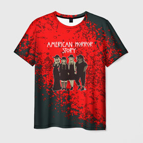 Мужская футболка 3D с принтом American Horror Story в Тюмени, 100% полиэфир | прямой крой, круглый вырез горловины, длина до линии бедер | american | horror | story | телесериал | ужасы