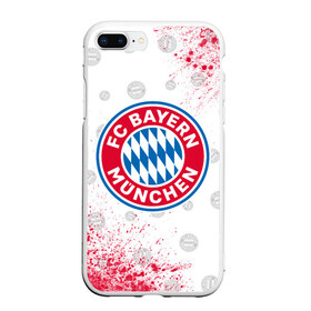 Чехол для iPhone 7Plus/8 Plus матовый с принтом FC BAYERN БАВАРИЯ в Тюмени, Силикон | Область печати: задняя сторона чехла, без боковых панелей | bayern | club | fc | footbal | logo | бавария | знак | клуб | лого | логотип | логотипы | символ | символы | форма | футбол | футбольная | футбольный