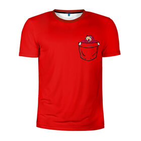 Мужская футболка 3D спортивная с принтом УГАНДА НАКЛЗ в Тюмени, 100% полиэстер с улучшенными характеристиками | приталенный силуэт, круглая горловина, широкие плечи, сужается к линии бедра | knuckles | meme | кнаклз | мемы | наклз | соник