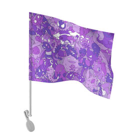 Флаг для автомобиля с принтом Фиолетовые покемоны в Тюмени, 100% полиэстер | Размер: 30*21 см | pokemon | pokemon go | арт | ночной покемон | ночные покемоны | покемон | покемоны | рисунок | сумеречные покемоны | сумеречный покемон | фиолетовый