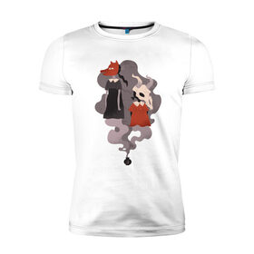 Мужская футболка хлопок Slim с принтом Crazy Halloween Girls в Тюмени, 92% хлопок, 8% лайкра | приталенный силуэт, круглый вырез ворота, длина до линии бедра, короткий рукав | Тематика изображения на принте: 