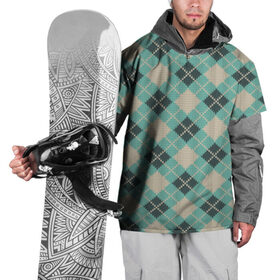 Накидка на куртку 3D с принтом Свитер в Тюмени, 100% полиэстер |  | бабушка связала | бабушкин свитер | вязаный | вязаный свитер | зимний свитер | принт | принт свитера | ромб | свитер
