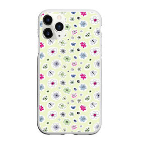 Чехол для iPhone 11 Pro Max матовый с принтом Милые цветочки в Тюмени, Силикон |  | арт | бабочка | бабочки | камень | камни | камушки | рисунок | семена | стикеры | цветок | цветы