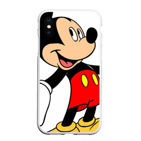 Чехол для iPhone XS Max матовый с принтом Микки Маус в Тюмени, Силикон | Область печати: задняя сторона чехла, без боковых панелей | микки маус
