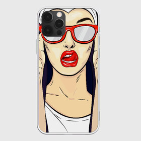 Чехол для iPhone 12 Pro Max с принтом Монашка в Тюмени, Силикон |  | губы | женщина | иллюстрация | монашка | очки | язык