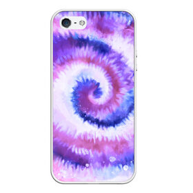 Чехол для iPhone 5/5S матовый с принтом TIE-DYE PURPLE в Тюмени, Силикон | Область печати: задняя сторона чехла, без боковых панелей | dye | multicolor | tie | trend | акварель | брызги | градиент | дай | колор | краски | красочная | мульти | потёки | пятна | радуга | радужная | тай | тайдай | текстура | тренд | хиппи