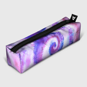 Пенал 3D с принтом TIE-DYE PURPLE в Тюмени, 100% полиэстер | плотная ткань, застежка на молнии | dye | multicolor | tie | trend | акварель | брызги | градиент | дай | колор | краски | красочная | мульти | потёки | пятна | радуга | радужная | тай | тайдай | текстура | тренд | хиппи