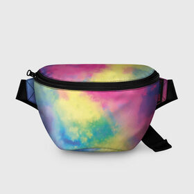 Поясная сумка 3D с принтом Tie-Dye в Тюмени,  |  | dye | multicolor | tie | trend | акварель | брызги | градиент | дай | колор | краски | красочная | мульти | потёки | пятна | радуга | радужная | тай | тайдай | текстура | тренд | хиппи