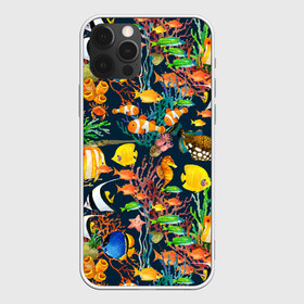 Чехол для iPhone 12 Pro Max с принтом Морской мир в Тюмени, Силикон |  | абстракция | аквариум | вода | водный мир | линия | море | нейтральная | океан | рыба | рыбки | рыбы | текстуры | узоры