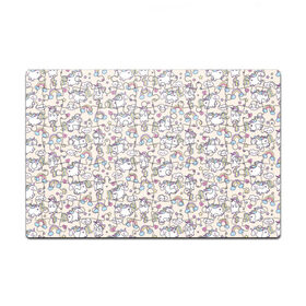 Пазл магнитный 126 элементов с принтом Единорог в Тюмени, полимерный материал с магнитным слоем | 126 деталей, размер изделия —  180*270 мм | Тематика изображения на принте: арт | единорог | единороги | звезда | звёзды | лошади | облако | облачко | пони | радуга | рисунок