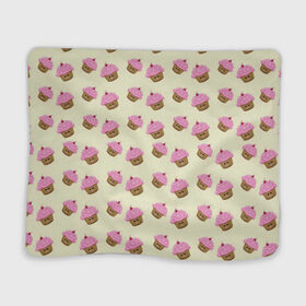 Плед 3D с принтом Кексы в Тюмени, 100% полиэстер | закругленные углы, все края обработаны. Ткань не мнется и не растягивается | арт | выпечка | еда | кекс | кексик | кексы | рисунок | розовый | салатовый