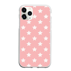 Чехол для iPhone 11 Pro Max матовый с принтом Звёзды в Тюмени, Силикон |  | Тематика изображения на принте: арт | белый | звезда | звездопад | звёзды | рисунок | розовый