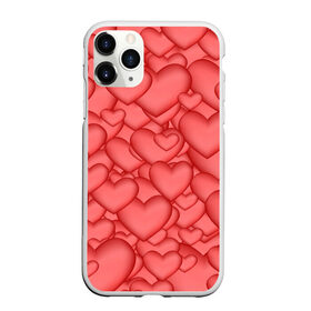 Чехол для iPhone 11 Pro матовый с принтом Сердечки в Тюмени, Силикон |  | love | любовь | сердечки | сердце
