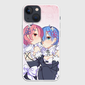 Чехол для iPhone 13 mini с принтом Re:Zero, Рам и Рем в Тюмени,  |  | ram | re zero | re:zero | re:zero starting life in another world | re:zero жизнь с нуля в альтернативном мире | rem | аниме | жизнь с нуля в другом мире | манга | рам и рем