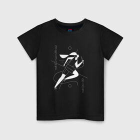 Детская футболка хлопок с принтом Everyday Runner в Тюмени, 100% хлопок | круглый вырез горловины, полуприлегающий силуэт, длина до линии бедер | Тематика изображения на принте: 