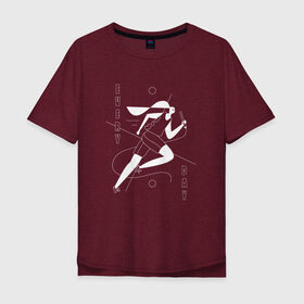 Мужская футболка хлопок Oversize с принтом Everyday Runner в Тюмени, 100% хлопок | свободный крой, круглый ворот, “спинка” длиннее передней части | Тематика изображения на принте: 
