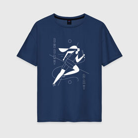 Женская футболка хлопок Oversize с принтом Everyday Runner в Тюмени, 100% хлопок | свободный крой, круглый ворот, спущенный рукав, длина до линии бедер
 | Тематика изображения на принте: 