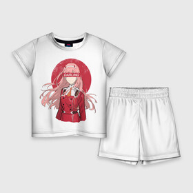 Детский костюм с шортами 3D с принтом Darling Zero Two White в Тюмени,  |  | 002 | ahegao | anime | darling | franx | franxx | girl | girls | in | senpai | the | two | waifu | zero | zerotwo | аниме | ахегао | вайфу | девушка | семпай | сенпай | тян