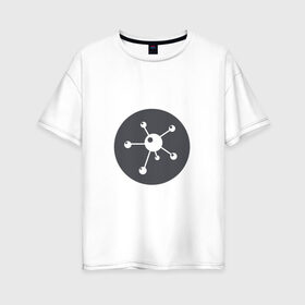 Женская футболка хлопок Oversize с принтом The virus 19-00 в Тюмени, 100% хлопок | свободный крой, круглый ворот, спущенный рукав, длина до линии бедер
 | covid 19 | doctor | вакцина | коронавирус | сидим дома