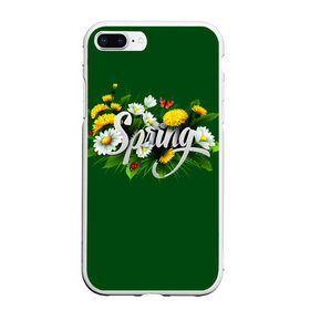 Чехол для iPhone 7Plus/8 Plus матовый с принтом Весна в Тюмени, Силикон | Область печати: задняя сторона чехла, без боковых панелей | весна | одуванчики | полевые цветы. | ромашки | цветы