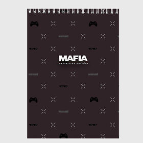 Скетчбук с принтом Mafia Definitive Edition в Тюмени, 100% бумага
 | 48 листов, плотность листов — 100 г/м2, плотность картонной обложки — 250 г/м2. Листы скреплены сверху удобной пружинной спиралью | city | definitive | edition | heaven | lost | mafia | mlg | of | the | tommy | игра | лого | мафия | трилогия