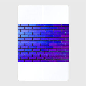 Магнитный плакат 2Х3 с принтом Brick в Тюмени, Полимерный материал с магнитным слоем | 6 деталей размером 9*9 см | blue | brick | purple | texture | wall | кирпич | кирпичный | синий | стена | текстура | фиолетовый