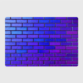Магнитный плакат 3Х2 с принтом Brick в Тюмени, Полимерный материал с магнитным слоем | 6 деталей размером 9*9 см | Тематика изображения на принте: blue | brick | purple | texture | wall | кирпич | кирпичный | синий | стена | текстура | фиолетовый