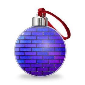 Ёлочный шар с принтом Brick в Тюмени, Пластик | Диаметр: 77 мм | Тематика изображения на принте: blue | brick | purple | texture | wall | кирпич | кирпичный | синий | стена | текстура | фиолетовый