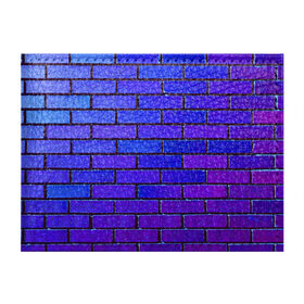 Обложка для студенческого билета с принтом Brick в Тюмени, натуральная кожа | Размер: 11*8 см; Печать на всей внешней стороне | blue | brick | purple | texture | wall | кирпич | кирпичный | синий | стена | текстура | фиолетовый