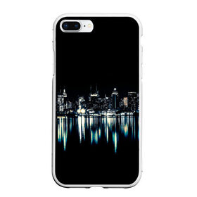 Чехол для iPhone 7Plus/8 Plus матовый с принтом Ночной город в Тюмени, Силикон | Область печати: задняя сторона чехла, без боковых панелей | urban | город | ночной город | ночь | отражение | отражение в воде | текстуры