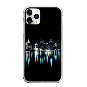 Чехол для iPhone 11 Pro Max матовый с принтом Ночной город в Тюмени, Силикон |  | urban | город | ночной город | ночь | отражение | отражение в воде | текстуры