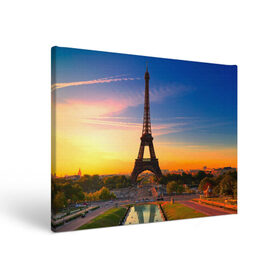 Холст прямоугольный с принтом Эйфелева башня в Тюмени, 100% ПВХ |  | paris | башня | париж | франция | эйфелева башня