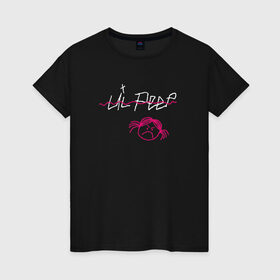 Женская футболка хлопок с принтом LIL PEEP (front & back) в Тюмени, 100% хлопок | прямой крой, круглый вырез горловины, длина до линии бедер, слегка спущенное плечо | lil peep | lil peep art | logo lil peep | love | rap | альбомы | лил пип | лове | лого | логтип | любовь | музыка | музыкант | паук | певец | рэп | рэпер | скорпион