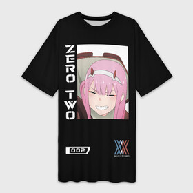 Платье-футболка 3D с принтом Зеро Ту в Тюмени,  |  | 002 | 02 | cyber | cyberpunk | darling | franxx | japan | two | zero | zerotwo | два | зеро | зероту | итиго | ичиго | киберпанк | меха | мехо | милый | ноль | нольдва | ту | франксе | франсе | хиро