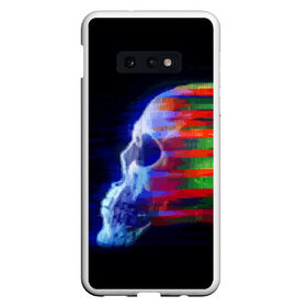 Чехол для Samsung S10E с принтом Glitch skull в Тюмени, Силикон | Область печати: задняя сторона чехла, без боковых панелей | color | glitch | paint | skull | vanguard | авангард | глитч | краска | цвет | череп