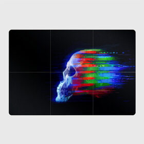 Магнитный плакат 3Х2 с принтом Glitch skull в Тюмени, Полимерный материал с магнитным слоем | 6 деталей размером 9*9 см | color | glitch | paint | skull | vanguard | авангард | глитч | краска | цвет | череп