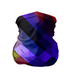 Бандана-труба 3D с принтом Горен в Тюмени, 100% полиэстер, ткань с особыми свойствами — Activecool | плотность 150‒180 г/м2; хорошо тянется, но сохраняет форму | abstraction | colorful | cubes | obliquely | stripes | texture | абстракция | кубы | наискось | полосы | разноцветный | текстура