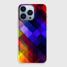 Чехол для iPhone 13 Pro с принтом Горен в Тюмени,  |  | Тематика изображения на принте: abstraction | colorful | cubes | obliquely | stripes | texture | абстракция | кубы | наискось | полосы | разноцветный | текстура