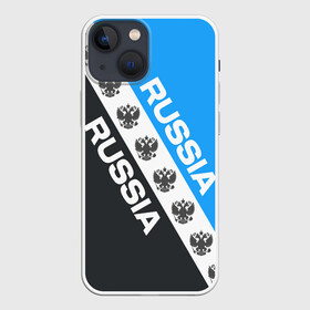 Чехол для iPhone 13 mini с принтом RUSSIA SPORT в Тюмени,  |  | russia | sport | герб | империя | имперский | патриот | патриотизм | российская | россия | русский | спорт | страны | флаг | я русский