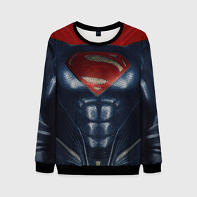 Мужской свитшот 3D+ с принтом Супермен в Тюмени, 100% полиэстер с мягким внутренним слоем | круглый вырез горловины, мягкая резинка на манжетах и поясе, свободная посадка по фигуре | Тематика изображения на принте: dc | halloween | superman |  wbillegal | дс | комикс | костюм | костюм супермена | супермен | хэлл