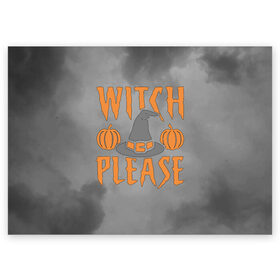 Поздравительная открытка с принтом ХЕЛЛОУИН в Тюмени, 100% бумага | плотность бумаги 280 г/м2, матовая, на обратной стороне линовка и место для марки
 | anime | halloween | little witch academia | manga | академия ведьмочек | аниме | ведьма | ведьмы | манга | хеллоуин | хэллоуин