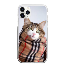Чехол для iPhone 11 Pro Max матовый с принтом Кот в шарфе в Тюмени, Силикон |  | cat | животные | звири | кис | киска | кот | котейка | котик | коты | котяра | кошка | кошки | природа