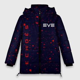Женская зимняя куртка 3D с принтом EVE ECHOES ИВ ЭХО в Тюмени, верх — 100% полиэстер; подкладка — 100% полиэстер; утеплитель — 100% полиэстер | длина ниже бедра, силуэт Оверсайз. Есть воротник-стойка, отстегивающийся капюшон и ветрозащитная планка. 

Боковые карманы с листочкой на кнопках и внутренний карман на молнии | echo | echoes | eve | game | games | logo | online | space | ев онлайн | ев эхо | еве | ив онлайн | ив эхо | игра | игры | космос | лого | логотип | логотипы | онлайн | символ | символы | эхо | эхос