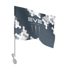 Флаг для автомобиля с принтом EVE ONLINE / ИВ ОНЛАЙН в Тюмени, 100% полиэстер | Размер: 30*21 см | echo | echoes | eve | game | games | logo | online | space | ев онлайн | ев эхо | еве | ив онлайн | ив эхо | игра | игры | космос | лого | логотип | логотипы | онлайн | символ | символы | эхо | эхос