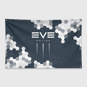 Флаг-баннер с принтом EVE ONLINE / ИВ ОНЛАЙН в Тюмени, 100% полиэстер | размер 67 х 109 см, плотность ткани — 95 г/м2; по краям флага есть четыре люверса для крепления | Тематика изображения на принте: echo | echoes | eve | game | games | logo | online | space | ев онлайн | ев эхо | еве | ив онлайн | ив эхо | игра | игры | космос | лого | логотип | логотипы | онлайн | символ | символы | эхо | эхос